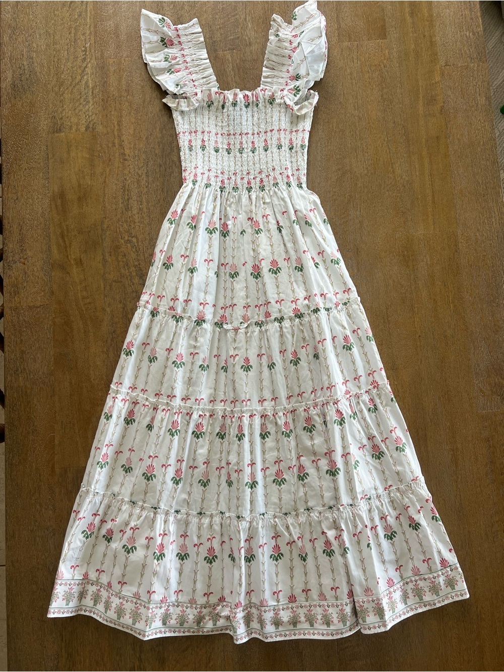 Hill House Ellie Nap Dress in Trailing Fern/White Multi size XXS - Picture 3 of 6